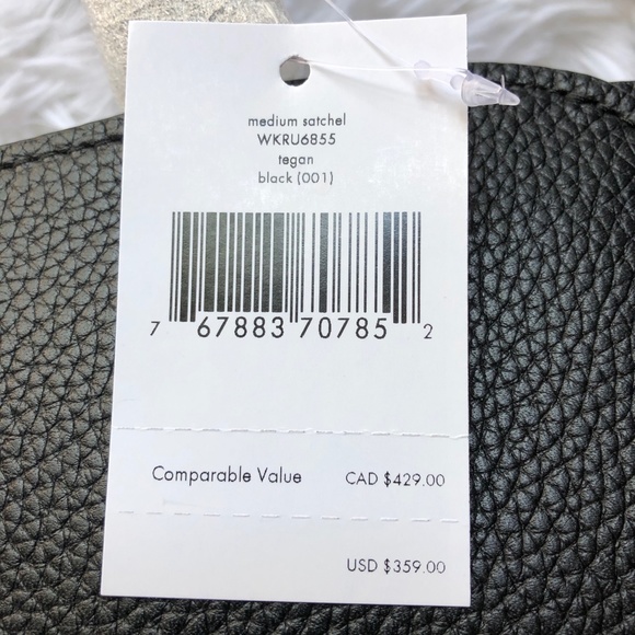 Kate Spade Tegan Medium Satchel.  NWT.  Black - Picture 9 of 10